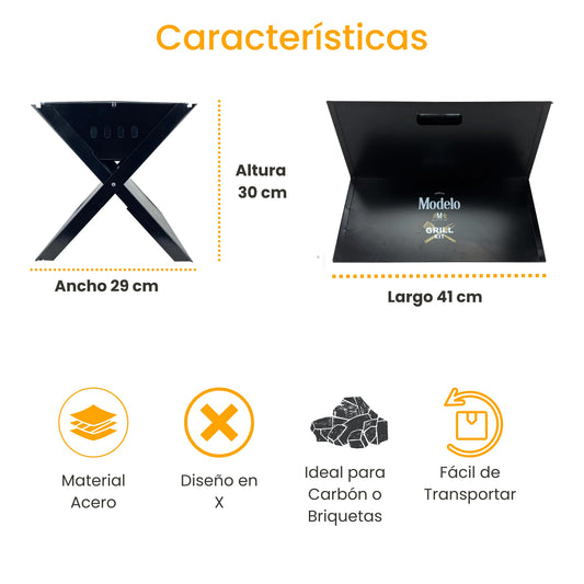 Asador Portátil Carbón Plegable Camping Grupo Modelo