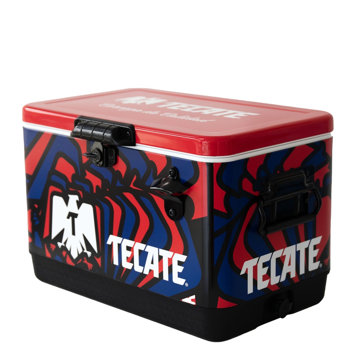 Hielera Tecate Retro 30L Roja y Azul | Cooler Cervecero