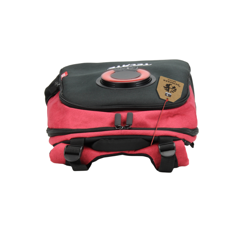 MOCHILA CON BOCINA Y LUZ LED ROJO/NEGRO EDICIÓN TECATE ROJO