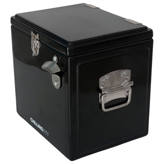 Hielera Metálica Negra 15 Litros Para Eventos Chilling-Out