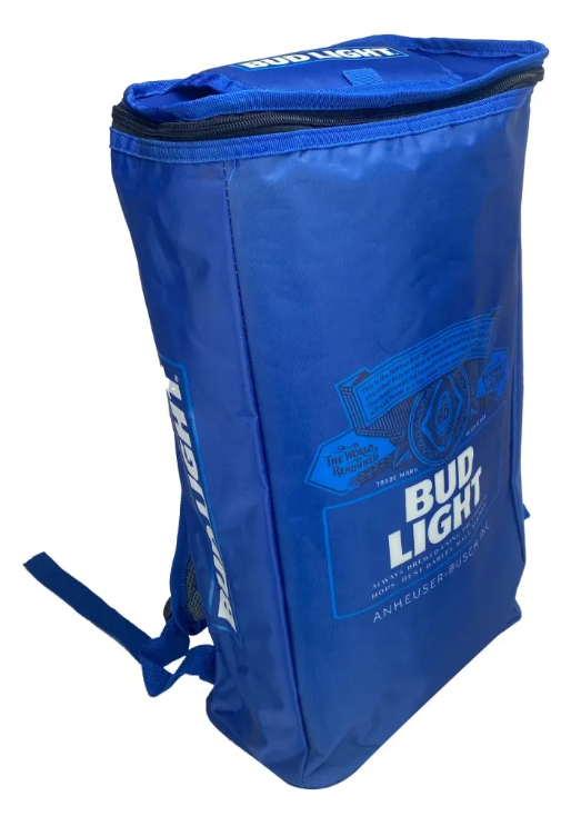 Mochila Hielera Bud Light Azul | Nevera Portátil para Cerveza y Bebidas Frías