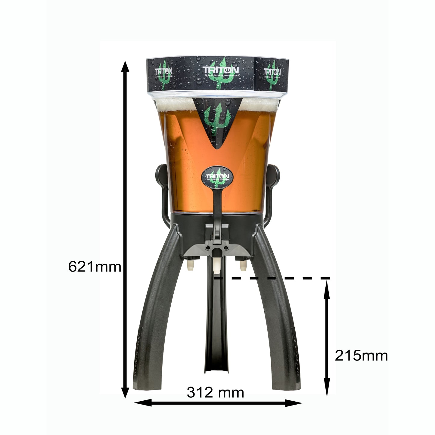 Dispensador de Cerveza Triton Classic+ 5L con Refrigeración Integrada | Caja con 4 piezas
