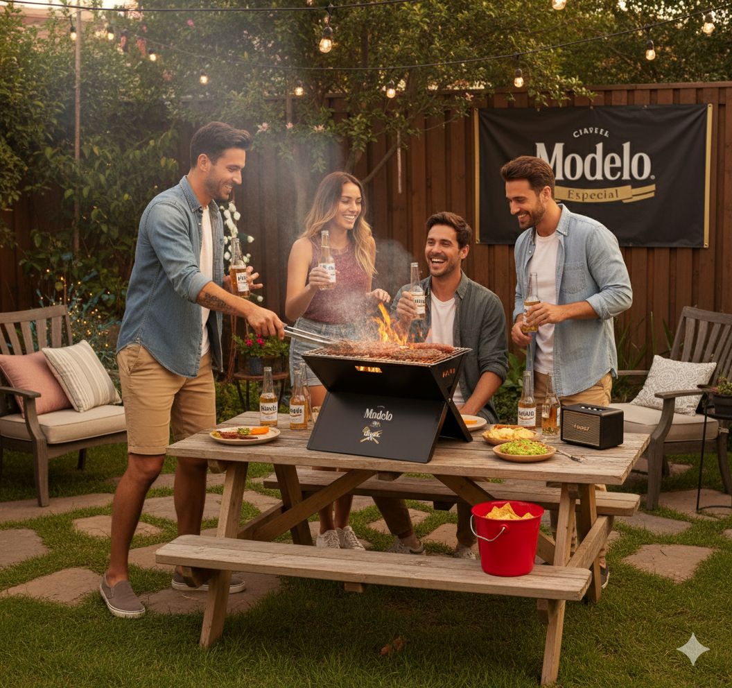Asador Portátil Carbón Plegable Camping Grupo Modelo