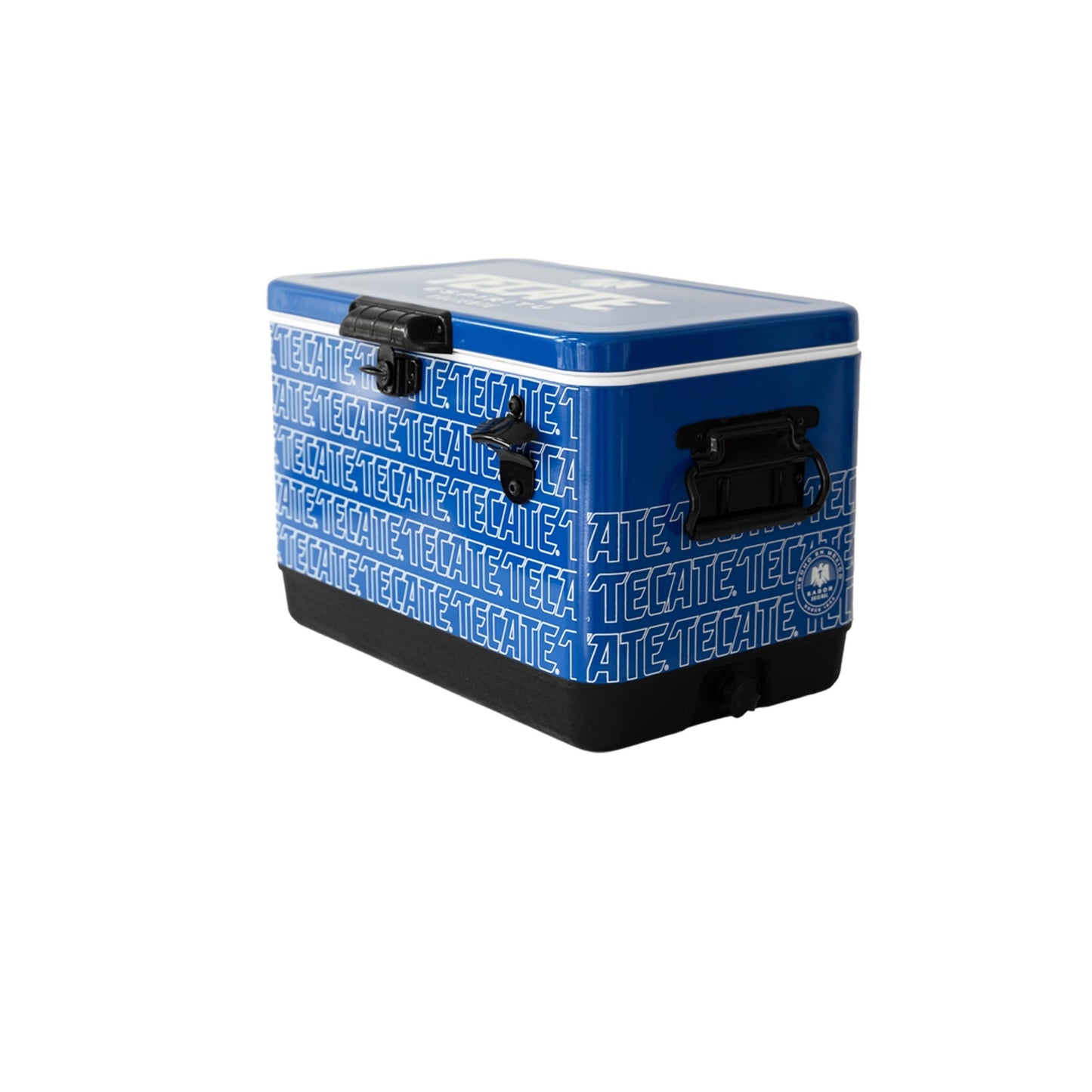 Hielera Metálica Tecate 30L Azul con Destapador Integrado