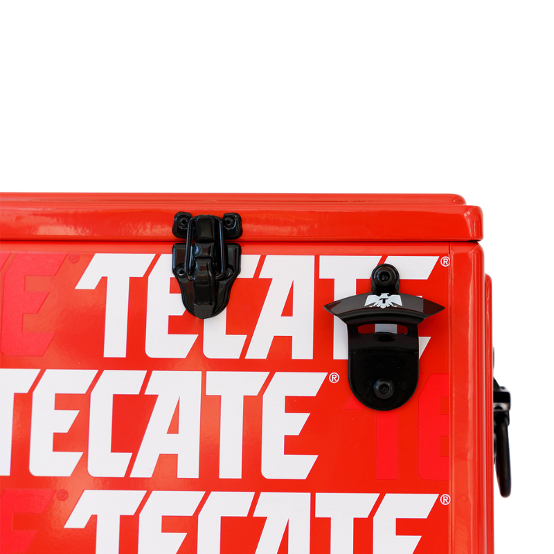 Hielera Metálica Tecate Rojo 15 Litros hasta 18 Latas