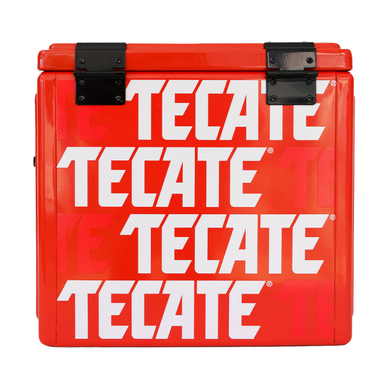 Hielera Metálica Tecate Rojo 15 Litros hasta 18 Latas