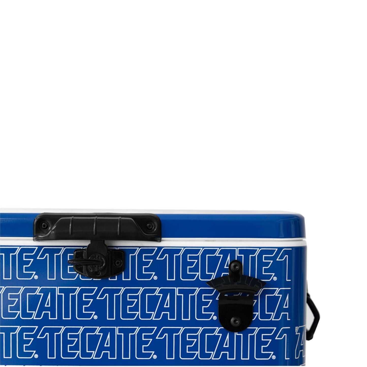 Hielera Metálica Tecate 30L Azul con Destapador Integrado