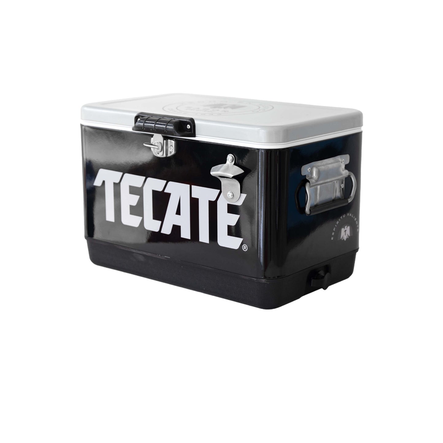 Hielera Metálica Tecate 30L Negra con Destapador Integrado