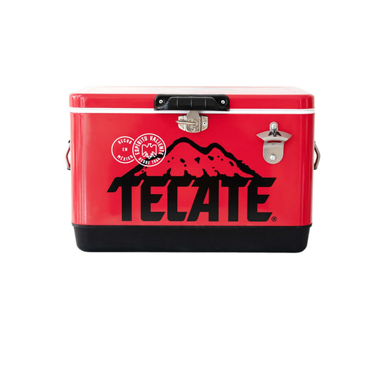 Hielera Metálica Tecate 30 Litros con Destapador Integrado