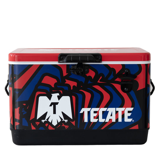 Hielera Tecate Retro 30L Roja y Azul | Cooler Cervecero