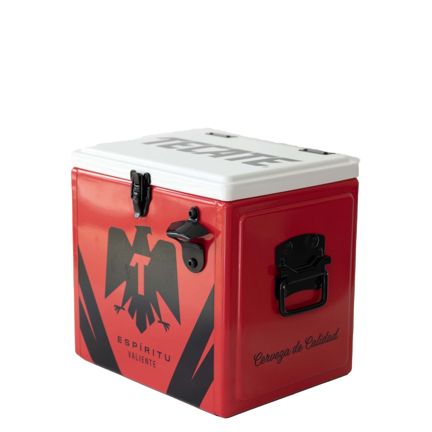 Hielera Metálica Tecate 15L Roja para Cerveza y Fiesta