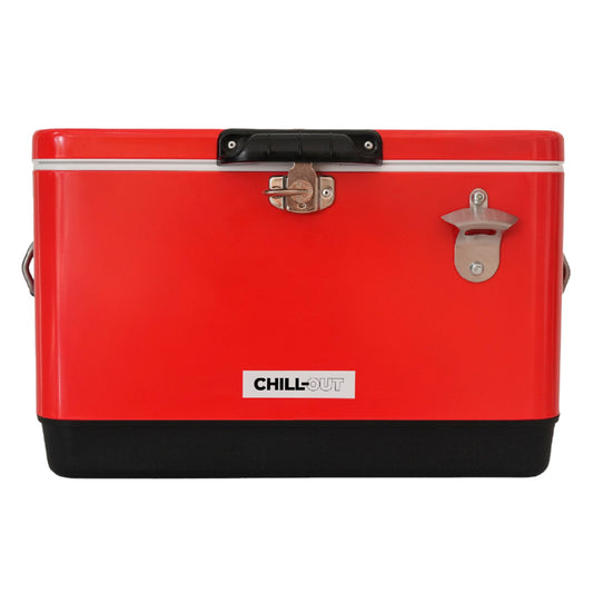 Hielera Metálica de 30 Litros Roja Chill-Out