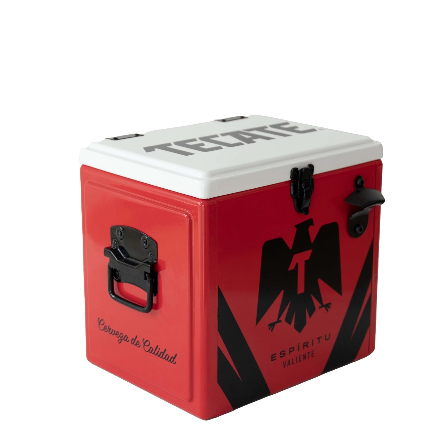 Hielera Metálica Tecate 15L Roja para Cerveza y Fiesta