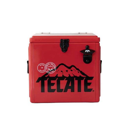 Hielera Metálica Tecate 15L Roja para Cervezas