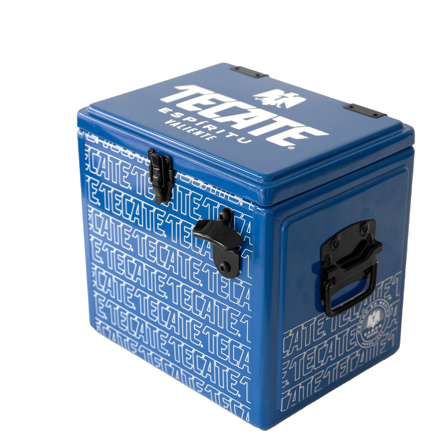 Hielera Metálica Tecate Azul 15L para Cervezas y Fiesta