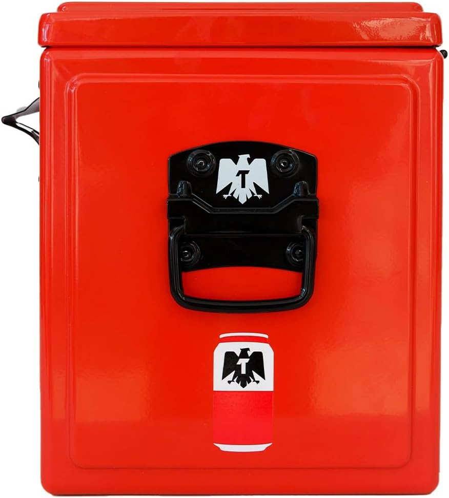 Hielera Metálica Tecate Vintage de 30 litros Rojo