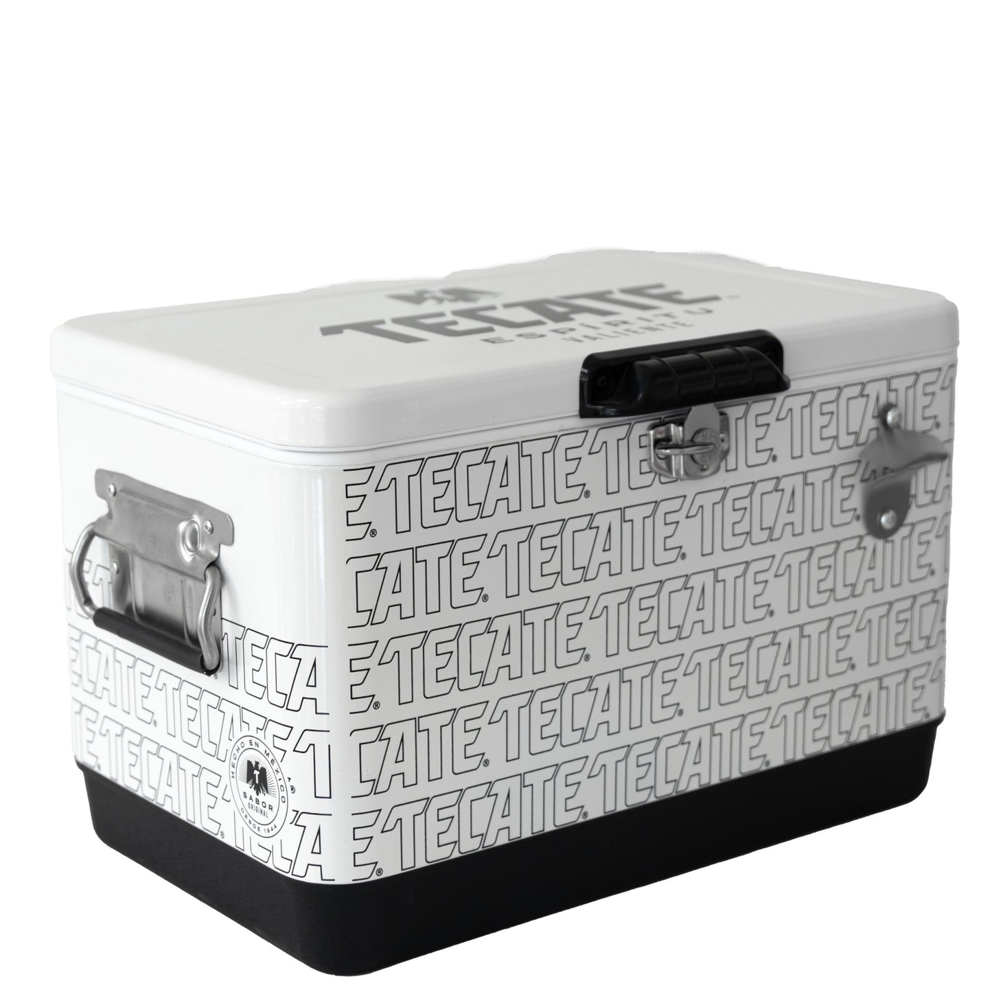 Hielera Tecate Blanca 30L con Destapador | Cooler para Cerveza