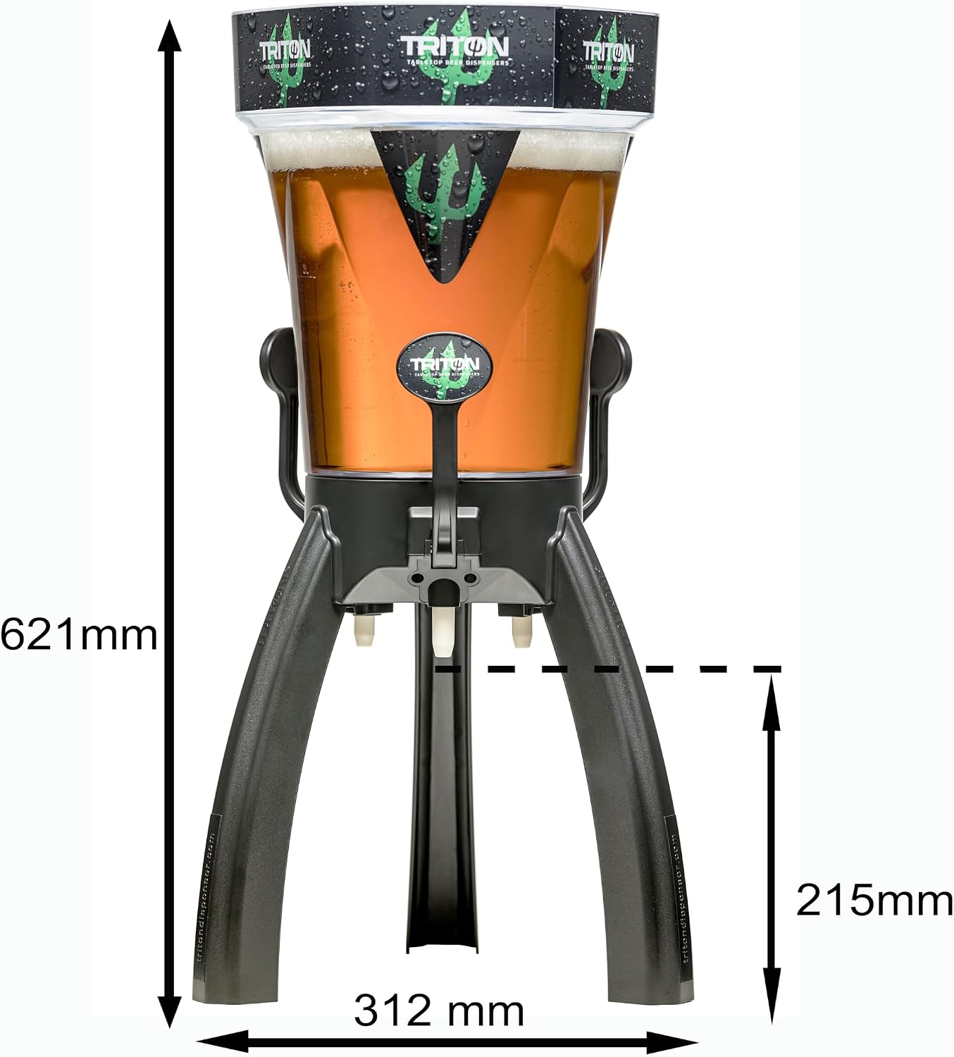 Dispensador de Cerveza Triton Classic+ 5L con Refrigeración Integrada | Caja con 4 piezas