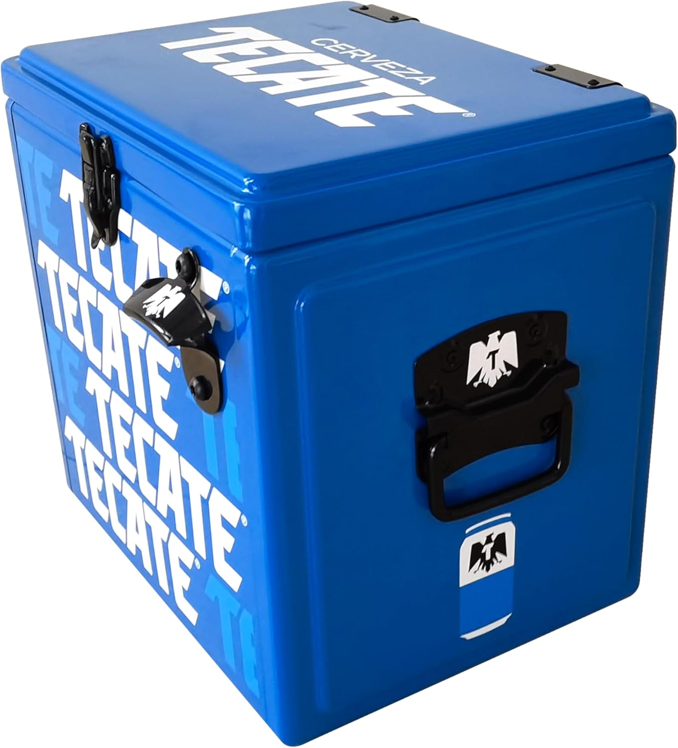 Hielera Metálica Tecate Vintage de 30 litros Azul