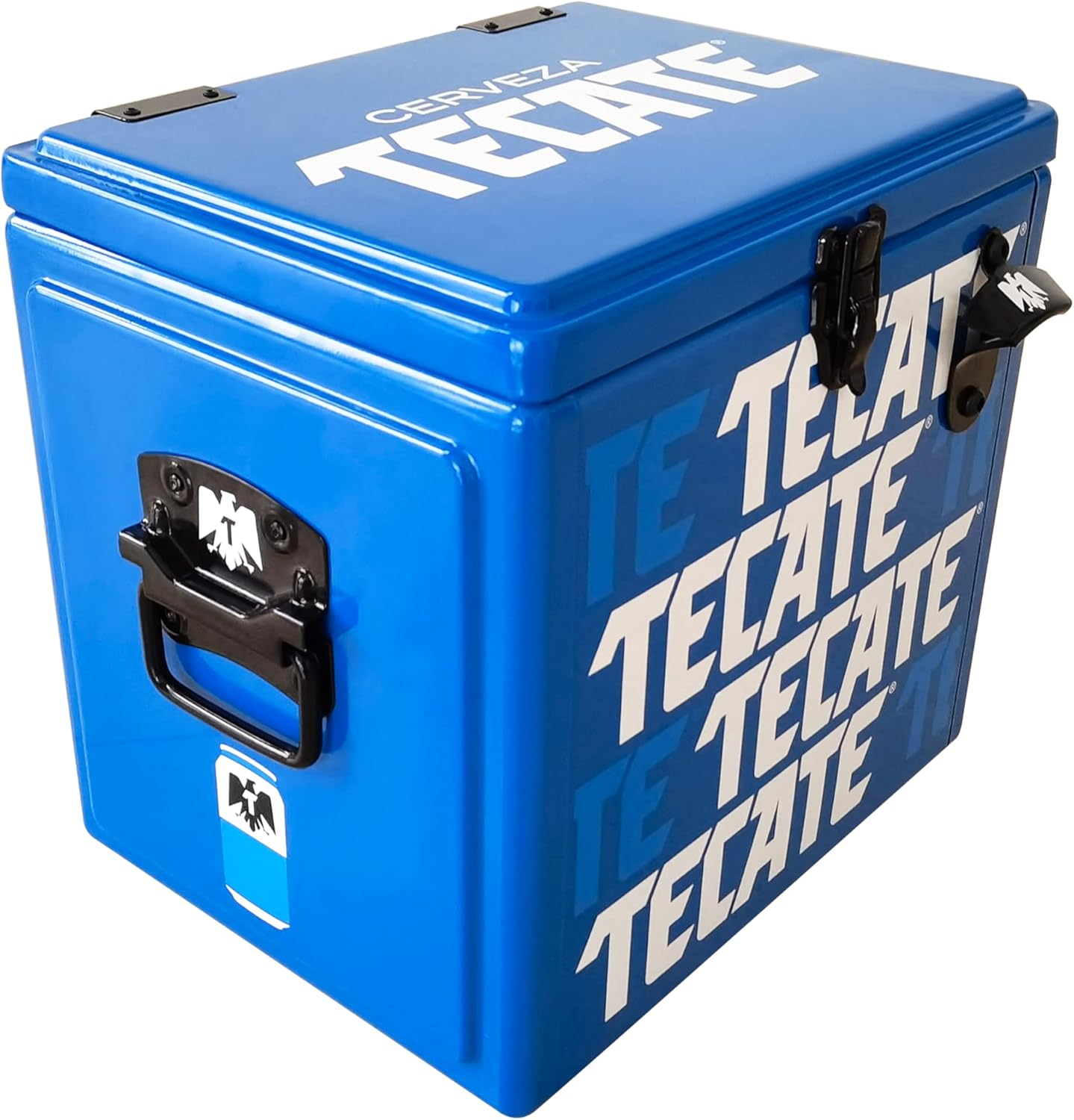Hielera Metálica Tecate Vintage de 30 litros Azul