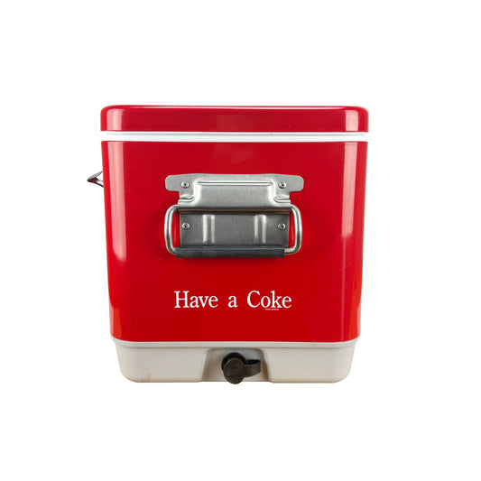 Hielera Metálica Coca-Cola Retro 30L | Capacidad para 36 Latas, Conservación de Hielo por 24 Horas