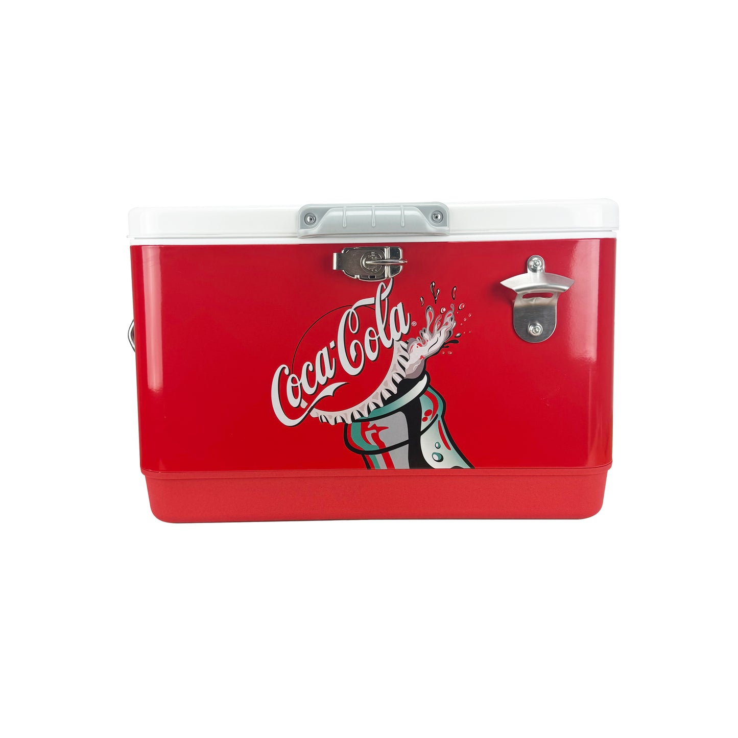 Hielera Metálica Coca-Cola Corcholata 30L | Capacidad para 36 Latas, Conservación de Hielo por 24 Horas