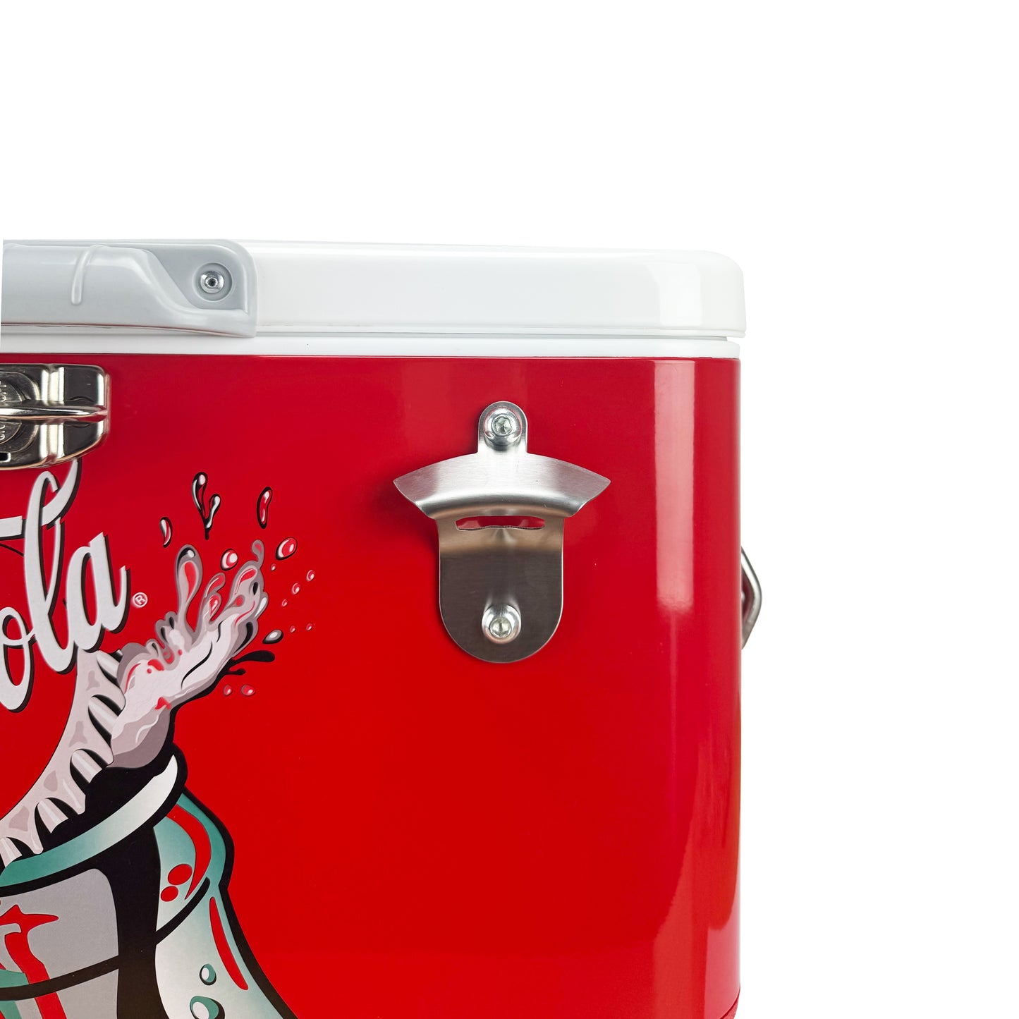 Hielera Metálica Coca-Cola Corcholata 30L | Capacidad para 36 Latas, Conservación de Hielo por 24 Horas