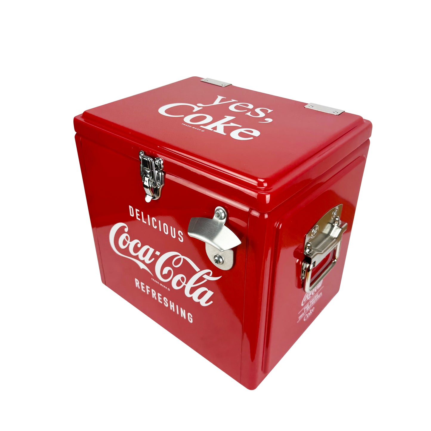 Hielera Metálica Coca-Cola Retro 15L | Capacidad para 18 Latas y Conservación de Hielo por 24 Horas