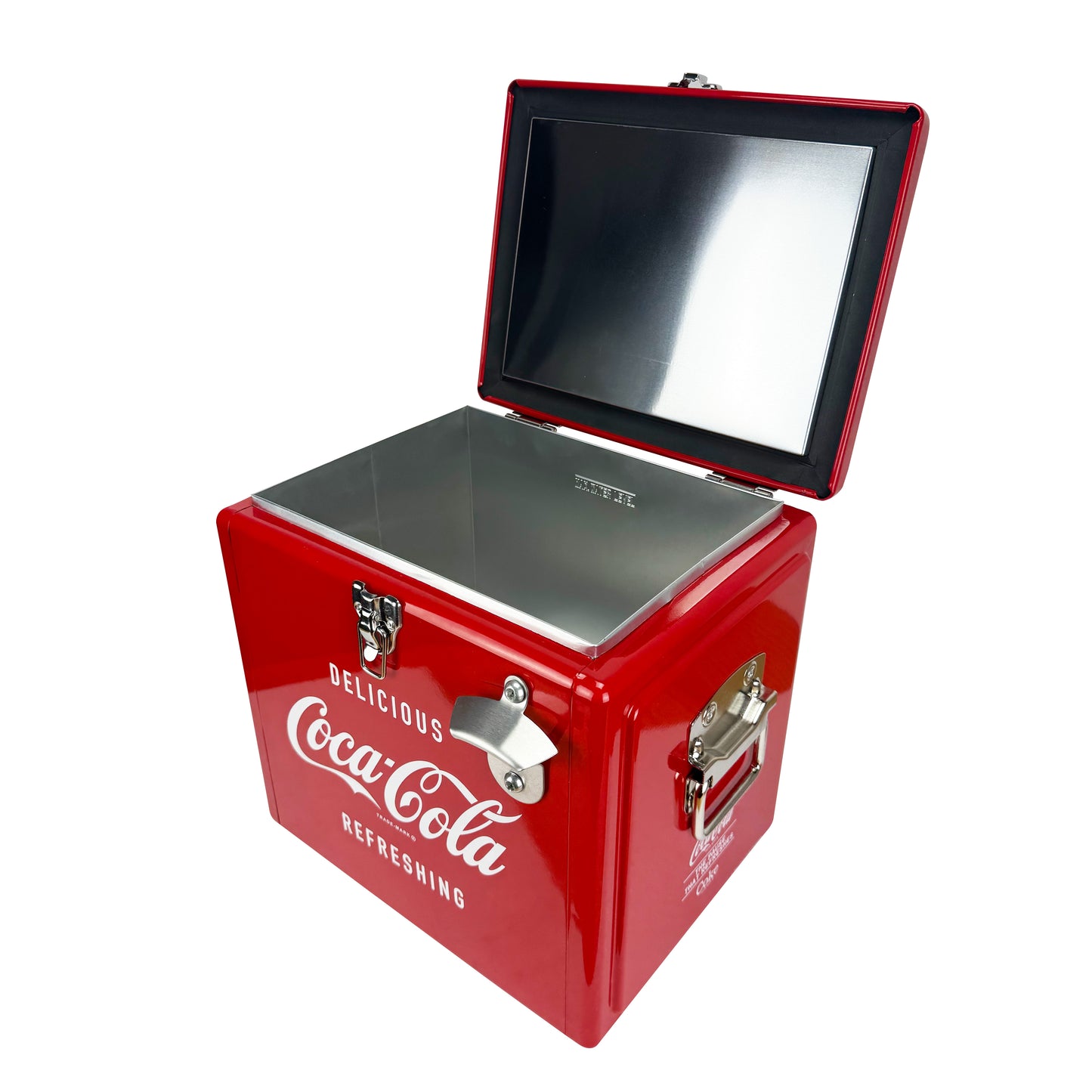 Hielera Metálica Coca-Cola Retro 15L | Capacidad para 18 Latas y Conservación de Hielo por 24 Horas