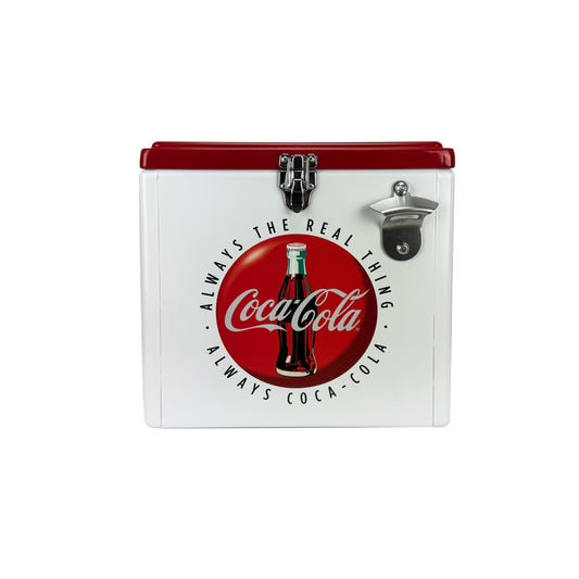 Hielera Metálica Victoria 15L Retro | Capacidad para 18 Latas, Conservación de Hielo por 24 Horas