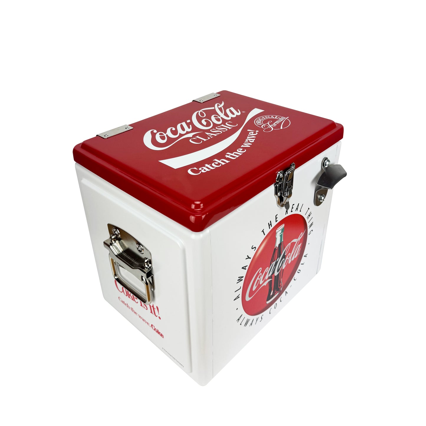 Hielera Metálica Victoria 15L Retro | Capacidad para 18 Latas, Conservación de Hielo por 24 Horas