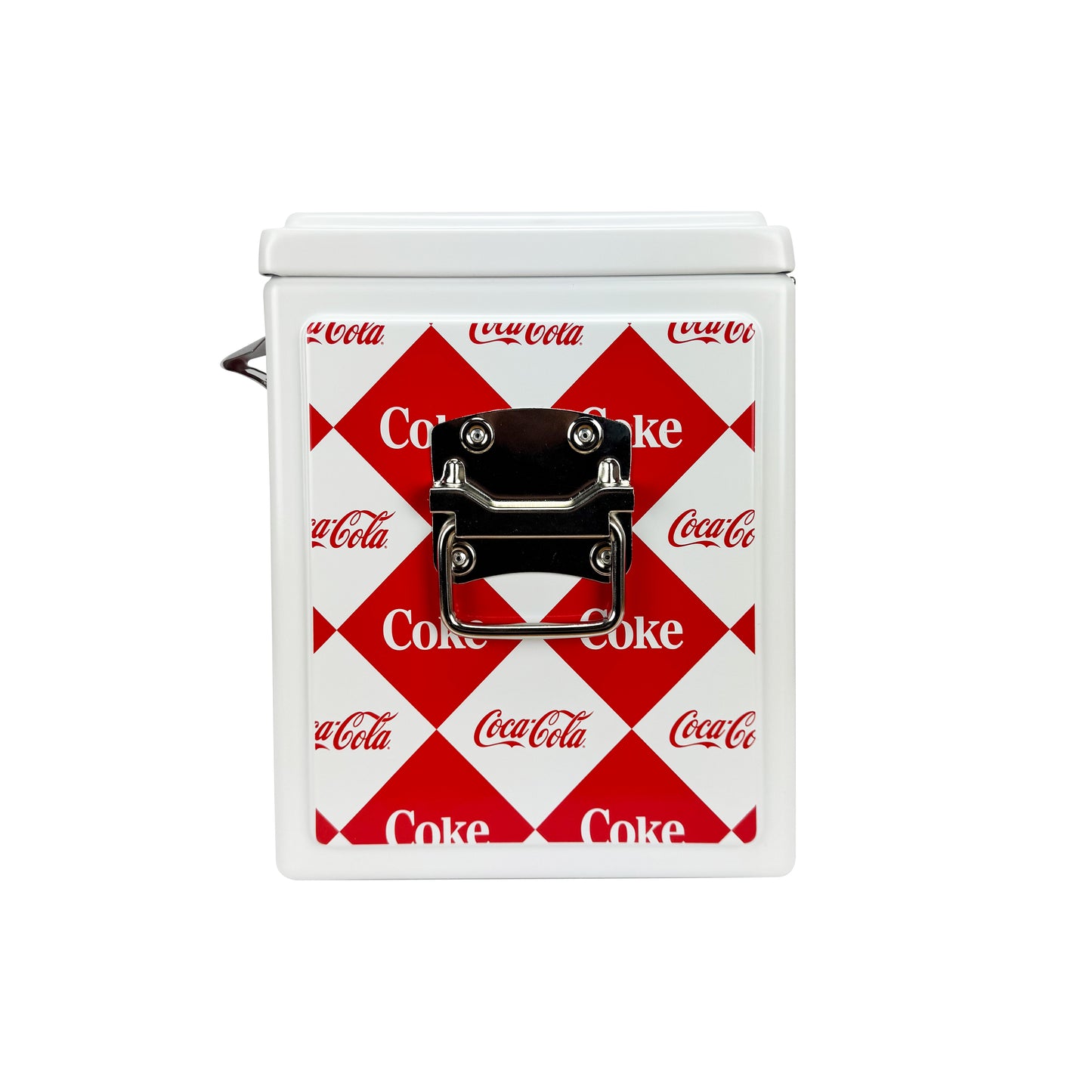 Hielera Metálica Coca-Cola 15L Rombos | Conservación de Hielo por 24 Horas y Capacidad para 18 Latas