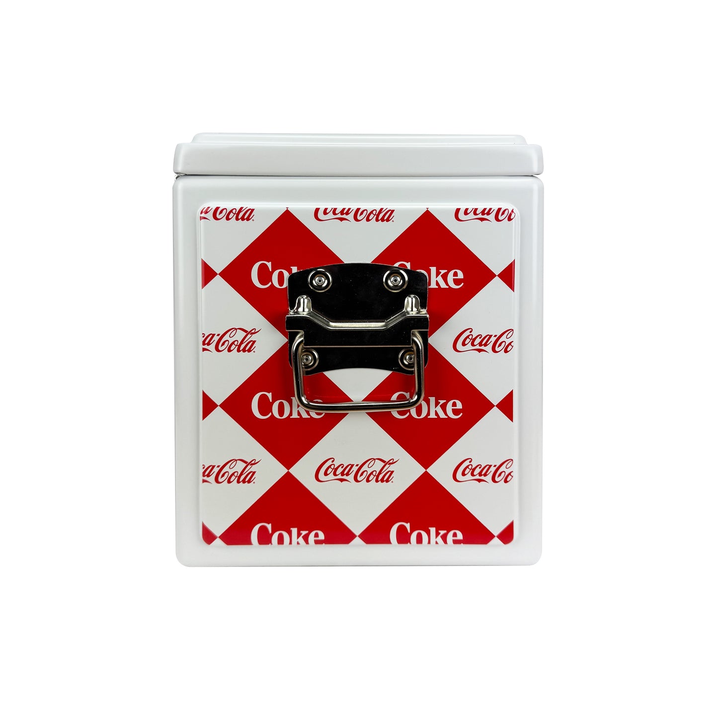 Hielera Metálica Coca-Cola 15L Rombos | Conservación de Hielo por 24 Horas y Capacidad para 18 Latas