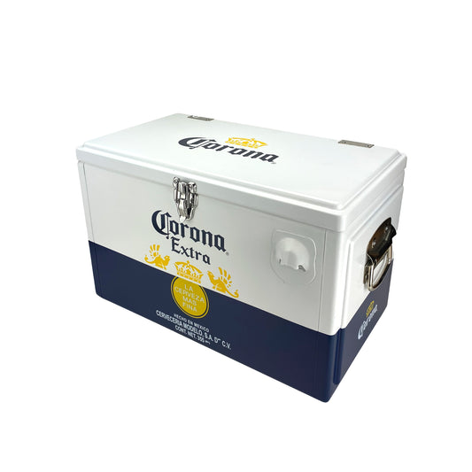 Hielera Metálica Corona Extra 20L | Diseño Vintage, Conserva el Frío 24h, Ideal para 36 Latas