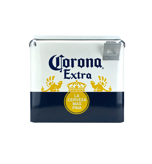 Hielera Corona Extra Métalica De 15 Litros Nevera Portatil