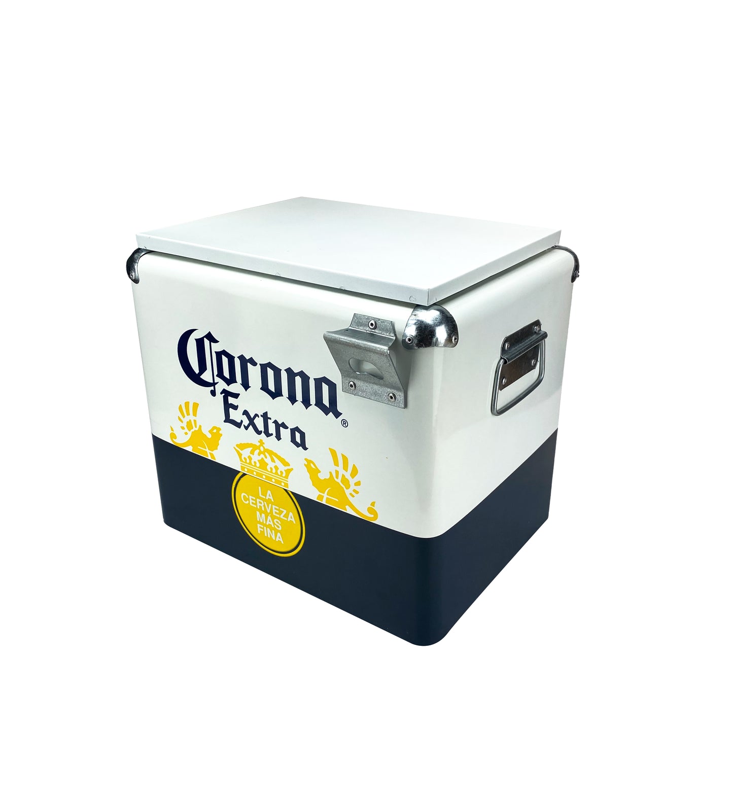 Hielera Corona Extra Métalica De 15 Litros Nevera Portatil