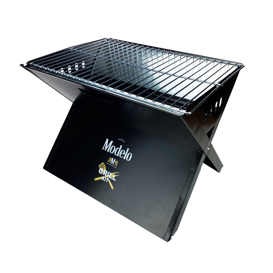 Asador de Carbón Grupo Modelo | Parrilla Plegable Portátil de Acero para Carne y Verduras