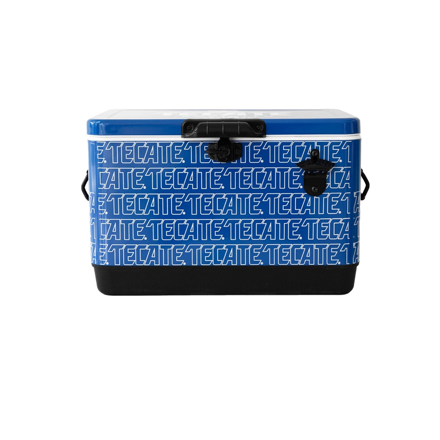 Hielera Metálica Tecate 30L Azul con Destapador Integrado