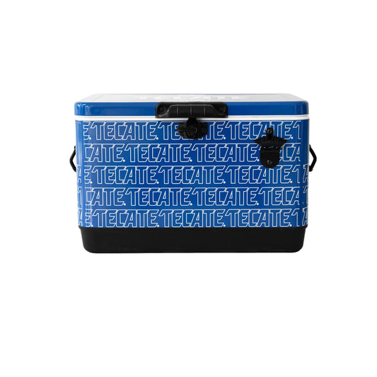 Hielera Metálica Tecate 30L Azul con Destapador Integrado