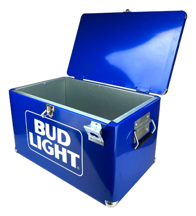 Hielera Bud Light 30 Litros | Nevera Portátil Metálica de Alta Resistencia para Cerveza y Bebidas