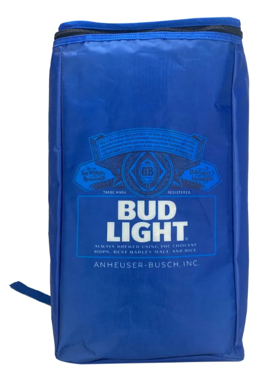 Mochila Hielera Bud Light Azul | Nevera Portátil para Cerveza y Bebidas Frías