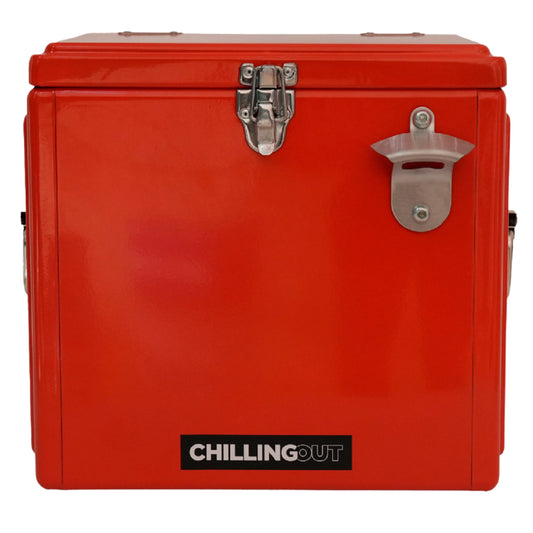 Hielera Metálica de 15 Litros Roja ChillingOut