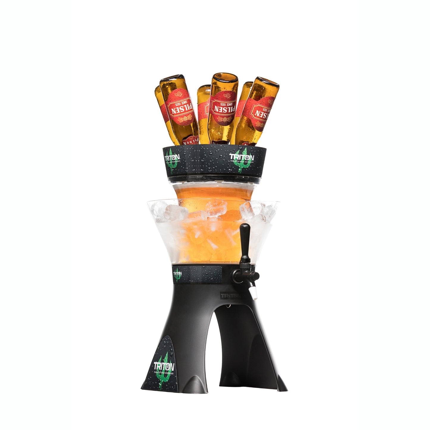 Dispensador de Cerveza Triton Ice 4L con Hielera Externa y Doble Grifo | Caja con 5 Tritones