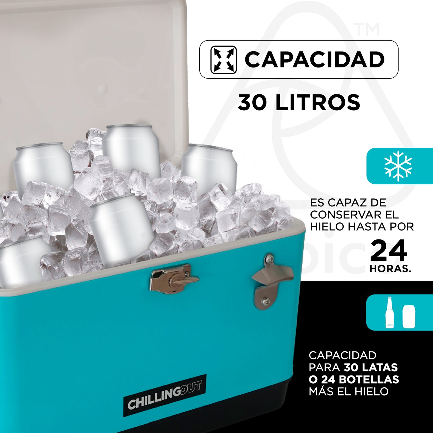 Hielera Metálica de 30 Litros Chilling-Out