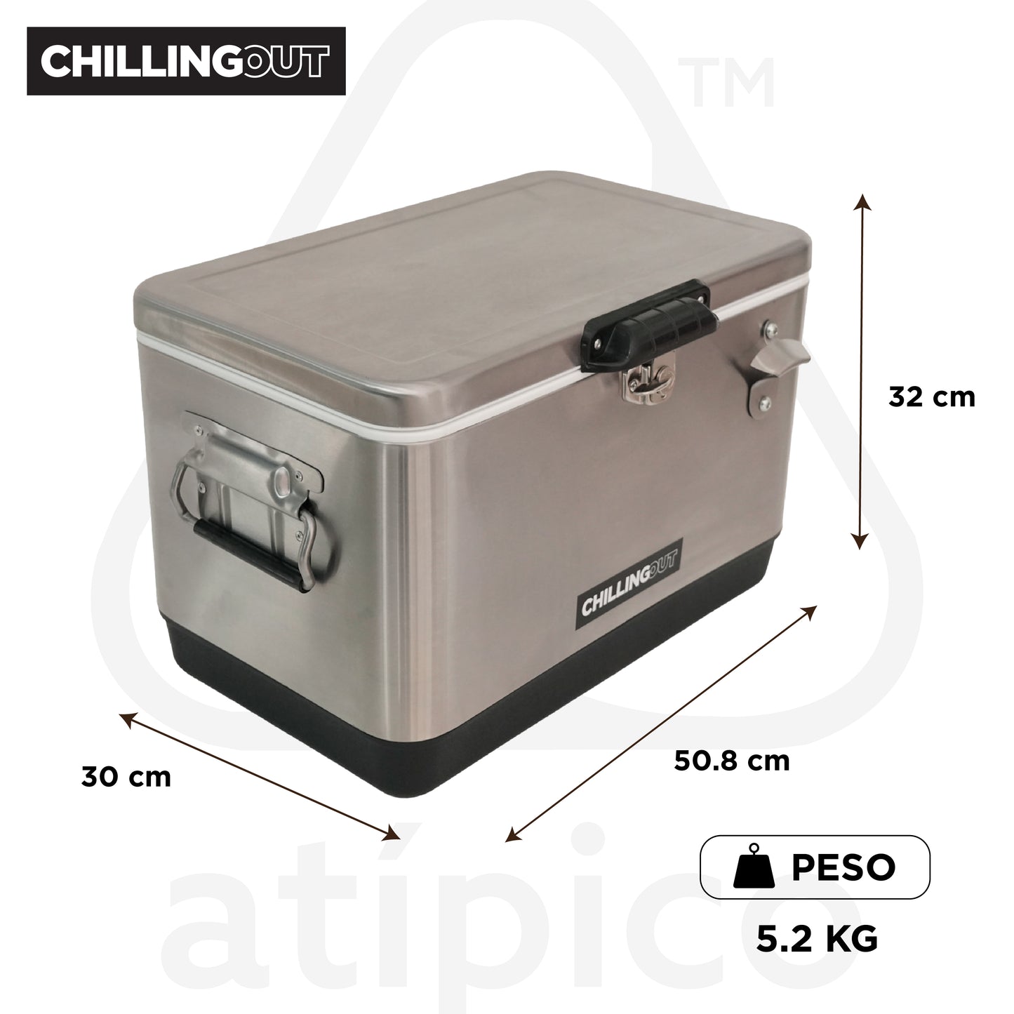 Hielera de Acero Inoxidable de 30 Litros Chilling-Out