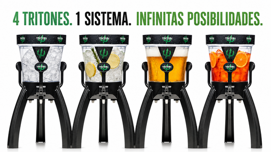 Pack de 4 Dispensador de Cerveza Triton Classic+ 3L con Trípode