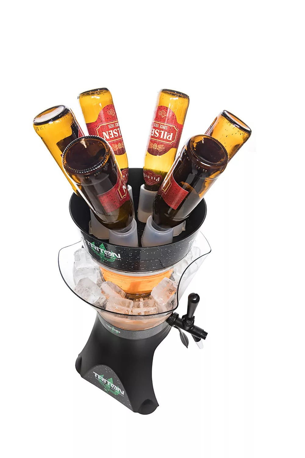 Dispensador de Cerveza Triton Ice 4L con Hielera Externa y Doble Grifo | Caja con 5 Tritones
